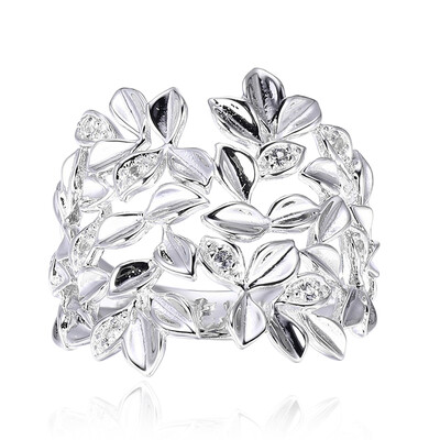 Anello in argento con Topazio Bianco