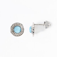 Orecchini in argento con Larimar
