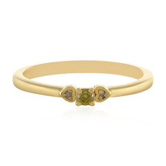 Anello in argento con Diamante Giallo I3
