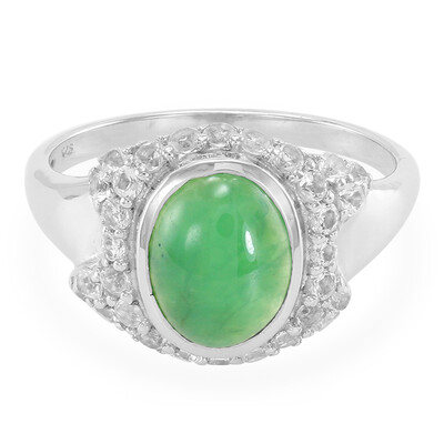 Anello in argento con Crisoprasio Imperiale