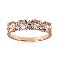 Anello in oro con Morganite AAA