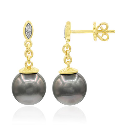 Orecchini in oro con Perla Tahitiana (TPC)
