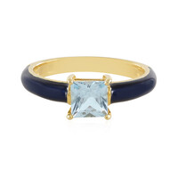 Anello in argento con Topazio Blu Cielo