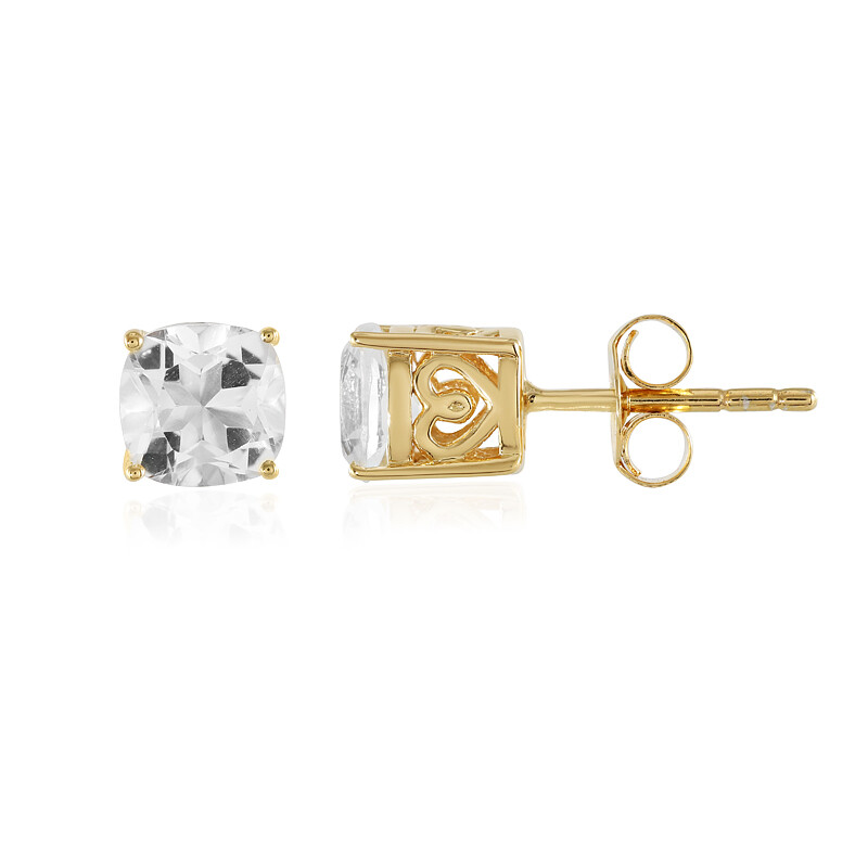 Orecchini In Moissanite FANCH: Argento 925 Placcato Oro Bianco 18K, Taglio Rotondo Colore D VVS1, Dimensioni 4/5/6,5 Mm, Ipoallergenici Con Scatola Regalo!