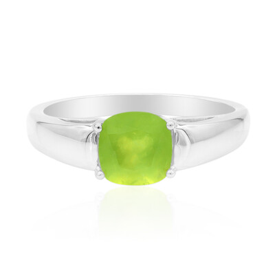 Anello in argento con Opale Verde Brasiliano