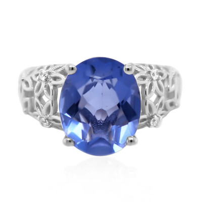 Anello in argento con Fluorite Cangiante