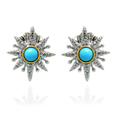 Orecchini in argento con Turchese Sleeping Beauty (Dallas Prince Designs)