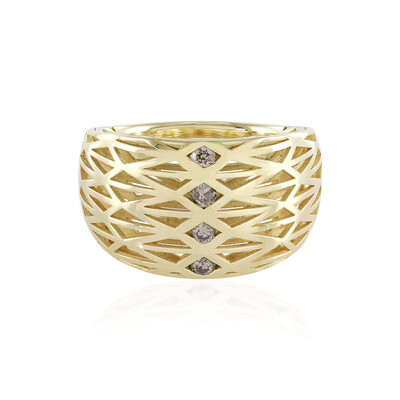 Anello in oro con Diamante Champagne I2 (Ornaments by de Melo)