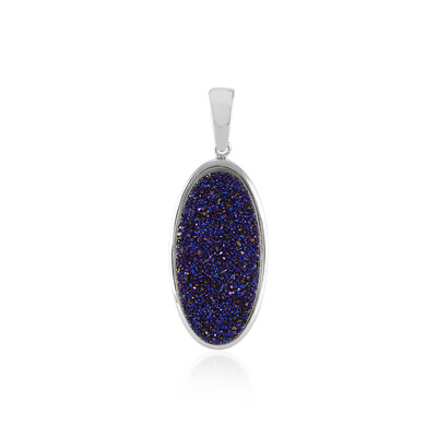 Ciondolo in argento con Agata Glitter Lavanda
