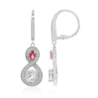 Orecchini in argento con Topazio Bianco