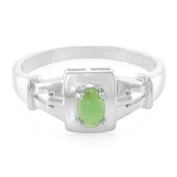 Anello in argento con Crisoprasio Imperiale
