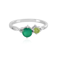 Anello in argento con Onice Verde