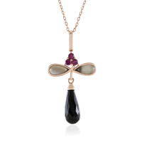Collana in argento con Onice Nero (KM by Juwelo)