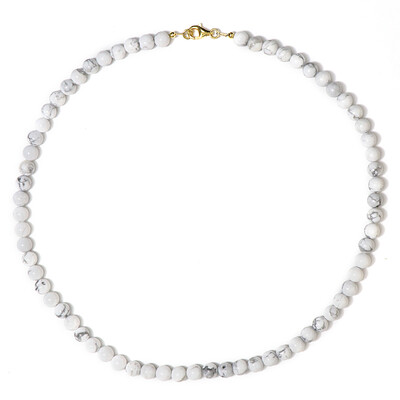 Collana in argento con Howlite (Riya)