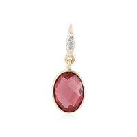 Ciondolo in oro con Rodolite Lampone