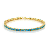 Bracciale in argento con Apatite Blu Neon