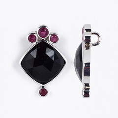 Ciondolo in argento con Tormalina Nera