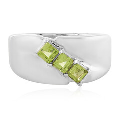Anello da uomo in argento con Peridoto