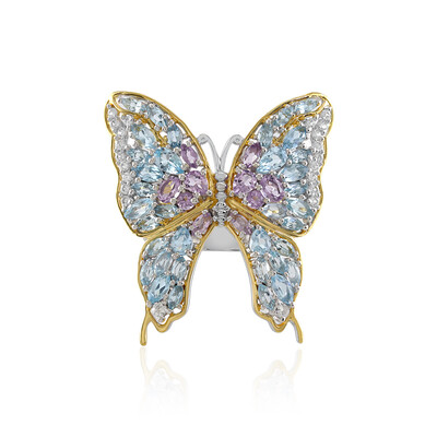 Anello in argento con Topazio Blu Cielo (Gems en Vogue)
