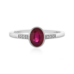 Anello in argento con Rubino del Madagascar