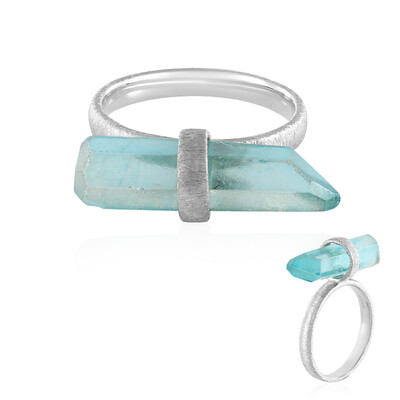 Anello in argento con Quarzo Blu Cielo (MONOSONO COLLECTION)