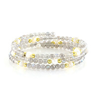 Bracciale in acciaio con Ematite Dorata (Riya)