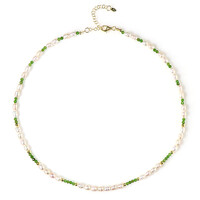 Collana in argento con Diopside Russo