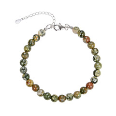 Bracciale in argento con Riolite della Foresta Pluviale