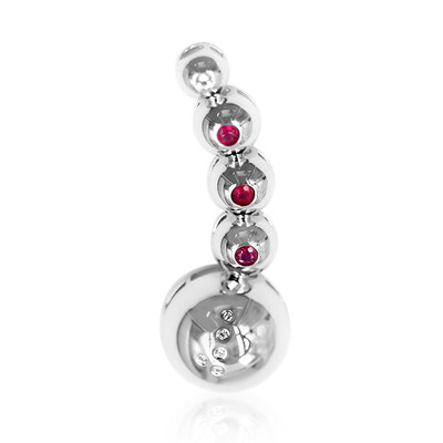 Ciondolo in argento con Rubino (MONOSONO COLLECTION)