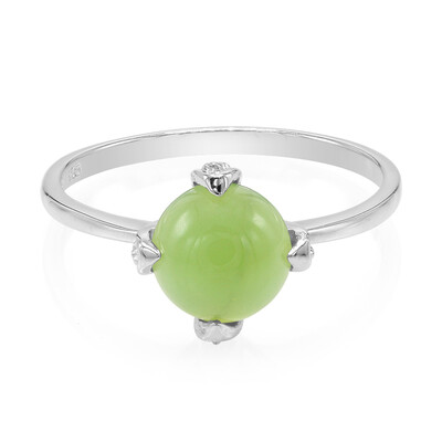 Anello in argento con Crisoprasio Imperiale