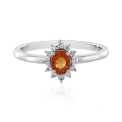 Anello in argento con Zaffiro Padparadscha
