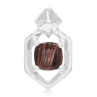 Ciondolo in argento con Occhio di Tigre Rosso