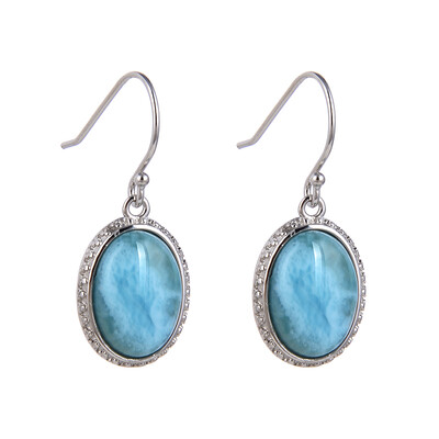 Orecchini in argento con Larimar