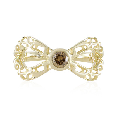 Anello in oro con Diamante Champagne I2 (Ornaments by de Melo)