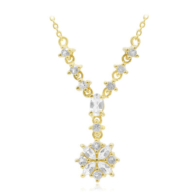 Collana in argento con Topazio Bianco
