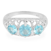 Anello in argento con Apatite Blu