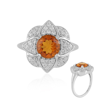 Anello in argento con Citrino Madeira