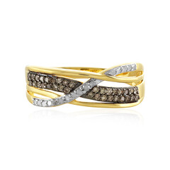 Anello in argento con Diamante Cioccolato I4