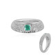 Anello in argento con Smeraldo Colombiano (SAELOCANA)