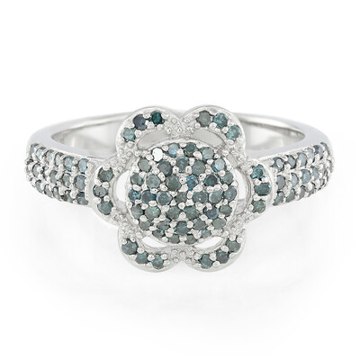 Anello in argento con Diamante Fancy