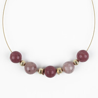 Collana in argento con Rodonite