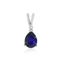 Ciondolo in argento con Zaffiro Blu del Madagascar