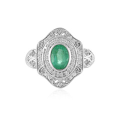 Anello in argento con Smeraldo Russo