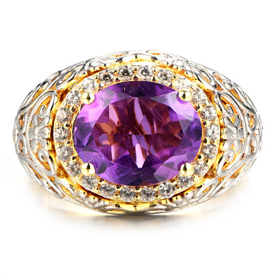 Anello in argento con Ametista Zambiana (Dallas Prince Designs)