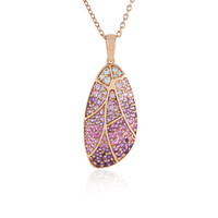 Collana in argento con Zaffiro Rosa (KM by Juwelo)