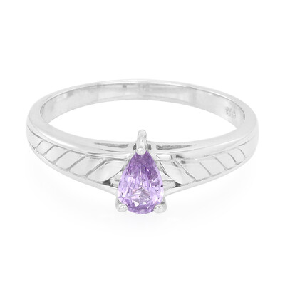 Anello in argento con Zaffiro Ceylon Porpora (non riscaldato)