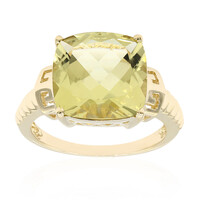 Anello in oro con Citrino Limone