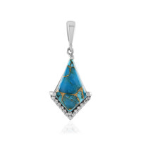 Ciondolo in argento con Turchese Ramato Blu