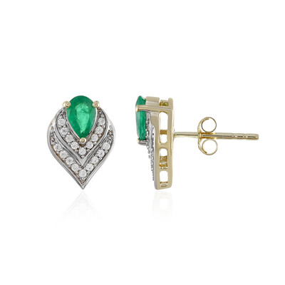 Orecchini in oro con Smeraldo Brasiliano (Adela Gold)