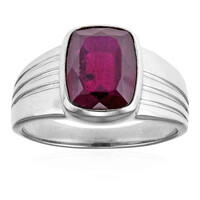 Anello in argento con Rubino del Madagascar